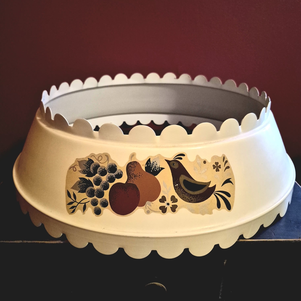Decorative Cream Fruit and Bird Shade